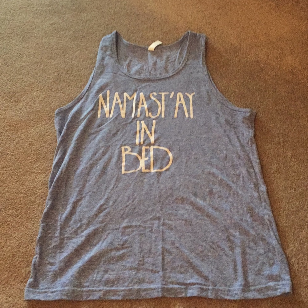 Namast’ay in bed yoga tank